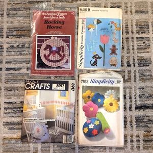 VINTAGE McCalls & Simplicity craft patterns bundle lot of 4